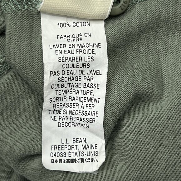 L. L. Bean Vintage Marled 100% Cotton Polo in Medium Green - Size XL - Picture 5 of 5
